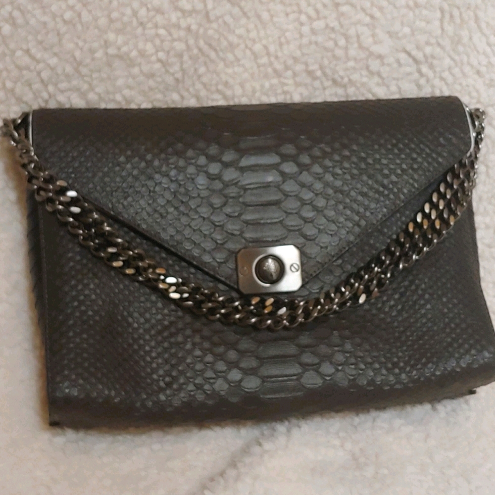 Mulberry Delphie mole gray/black silky snake bag